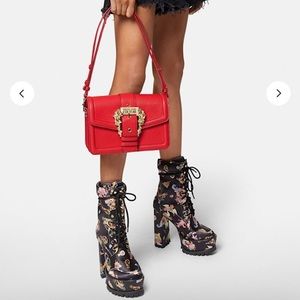 Versace Couture Women shoulder bag . Color Red .